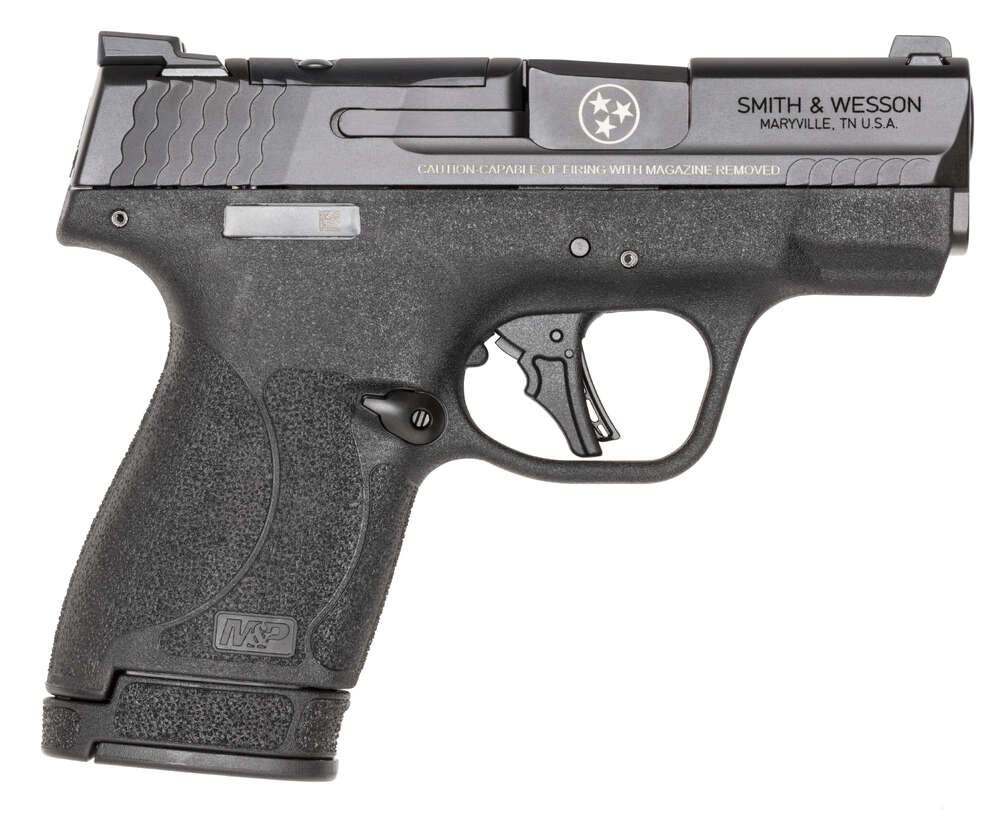 Handguns Smith&Wesson Ready Series 9mm M&P 9 Shield Plus OR TN Logo Night Sight ThmSafety Blk 9mm 3.1" 10/13 RND